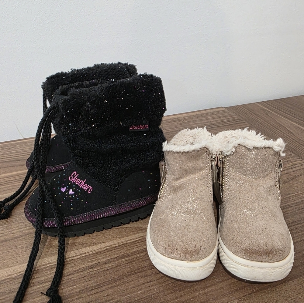 Bundle Skechers Black and Beige Boot Duo And Maggie&Zoe Shoes